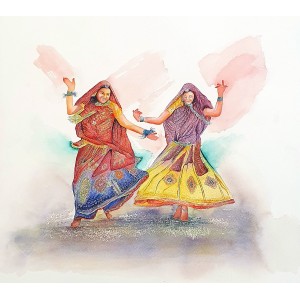 Imtiaz Ali, 19 x 21 Inch, Watercolor On Paper,  Figurative Painting, AC-IMA-034
